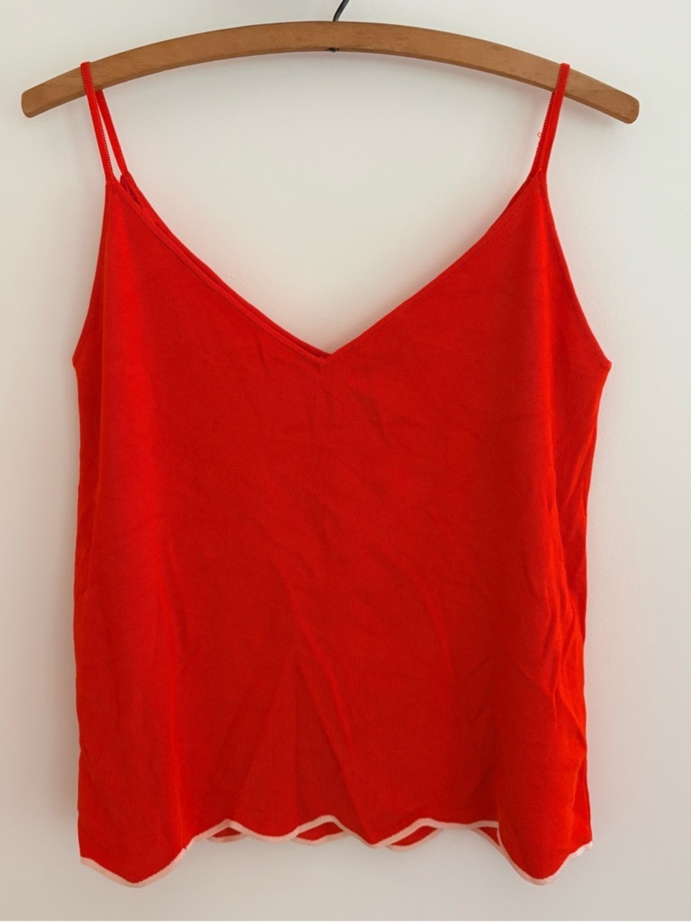 Zara Scalloped Hem Knit Tank Top